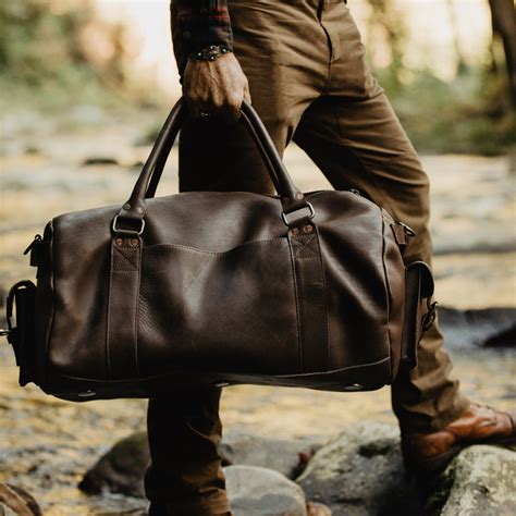 Best Mens Leather Travel Duffle Bag Iucn Water