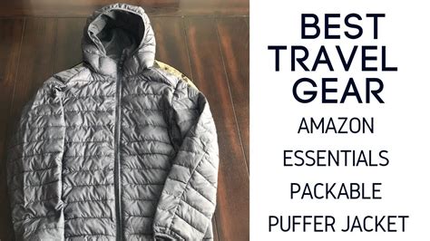 Best Travel Gear Amazon Essentials Packable Puffer Jacket Review Youtube