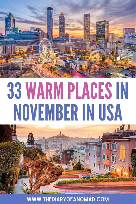 Warm Destinations in USA November