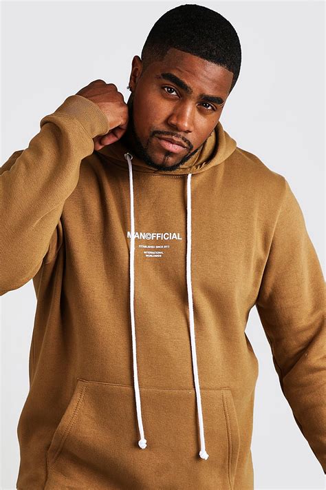 Big Amp Tall Man Official Hoodie With Drawcord Boohoo Clothes For Big Men Big And Tall Style