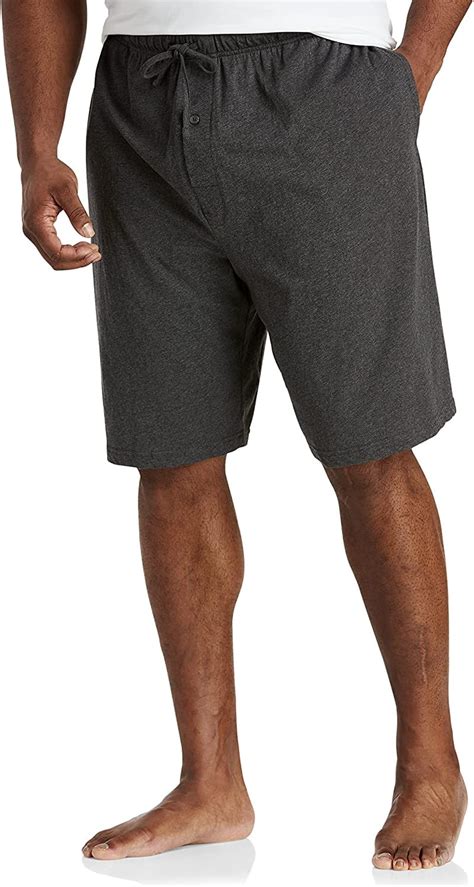 Big And Tall Essentials By Dxl Men S Knit Pj Shorts Charcoal 3Xl