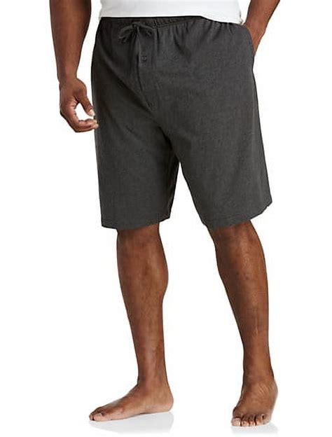 Big And Tall Essentials By Dxl Men S Knit Pj Shorts Charcoal 6Xl