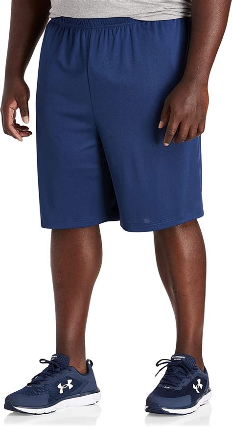 Big And Tall Essentials By Dxl Men S Mesh Shorts Black Navy 2Xl Pack