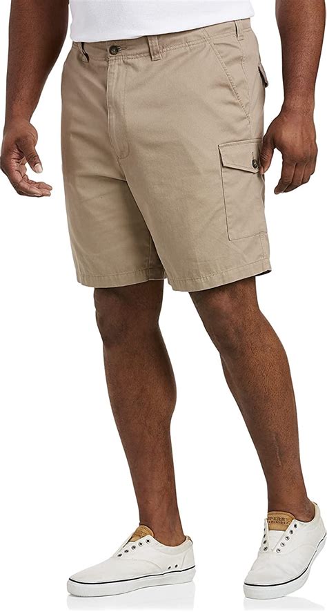 Big And Tall Essentials By Dxl Men S Twill Cargo Shorts Dark Khaki 48