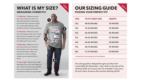 Big And Tall Mens Size Chart Prism Contractors Amp Engineers