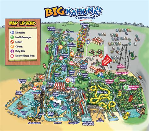 Big Kahuna Amp 39 S Park Map Water Park Florida Water Parks Destin