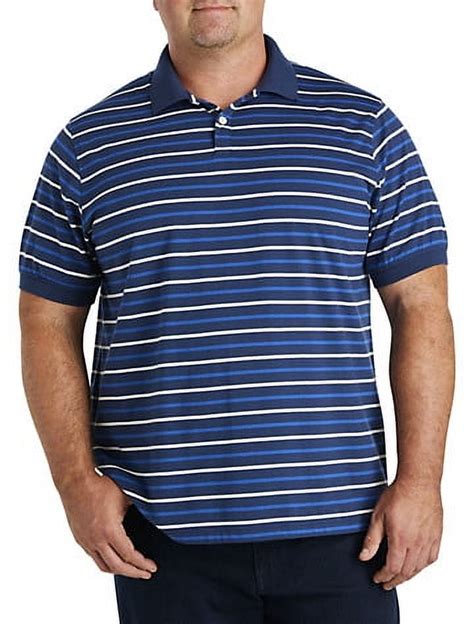 Big Tall Harbor Bay Striped Polo Shirt Dxl