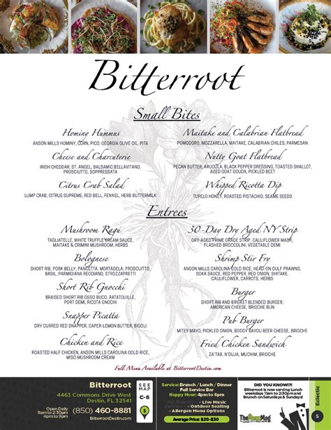 Bitterroot Destin The Menu Mag