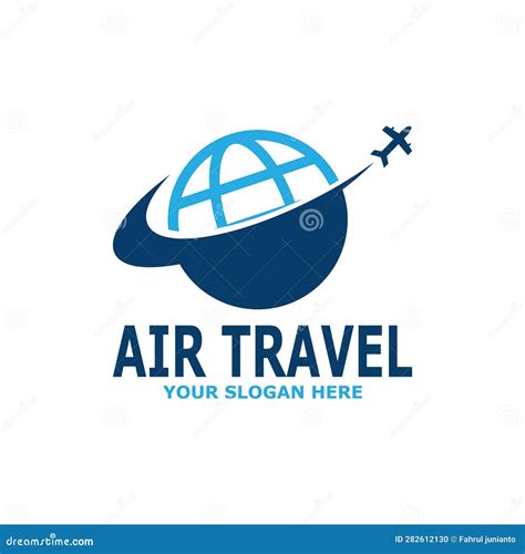 Blue Air Travel Agency Travel Logo Template Stock Illustration