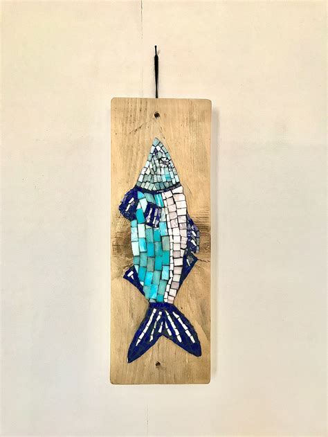 Blue Fish Wall Art Etsy