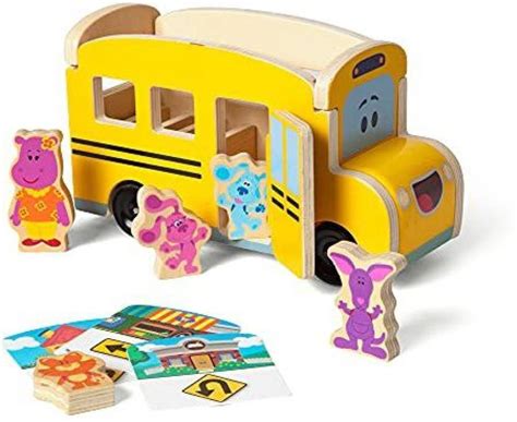 Blue S Clues Amp You Wooden Pull Back School Bus 33011 Melissa Amp Doug Blue Amp 39 S Clues And You