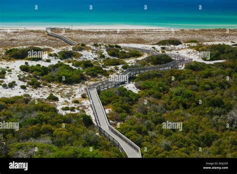 Boardwalk To Henderson State Park Beach In Destin Florida Stock Image