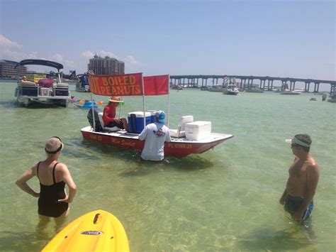 Boiled Peanut Food Vendor Comes To You By Boat On Crab Island