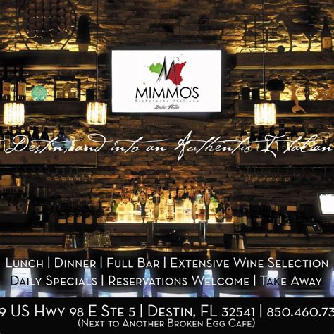 Book Your Mimmo S Destin Ristorante Italiano Reservation Now On Resy