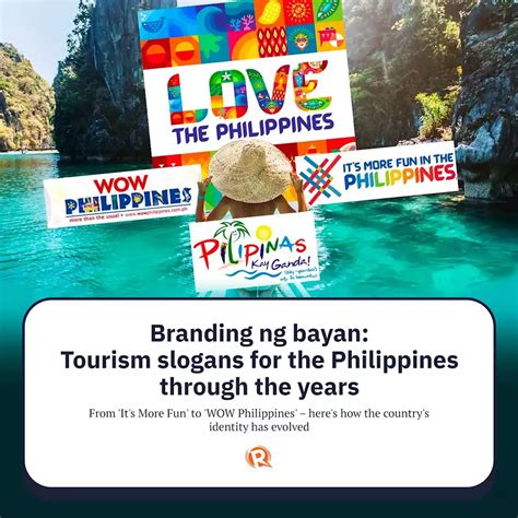 Branding Ng Bayan Tourism Slogans For The Philippines Through The Years