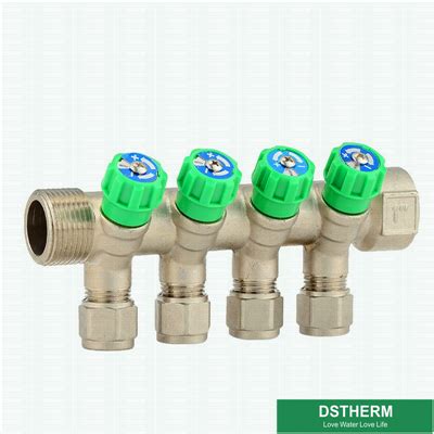 Brass Manifold Three Ways Italy Model Hot Water Flow Brass Manifolds