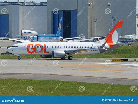 Brazil S Gol Airlines Boeing 737 8 Max Take Off First Flight Editorial