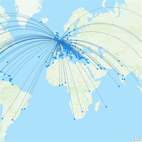 British Airways Route Map Destinations