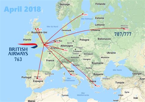 British Airways Route Map Europe United States Map