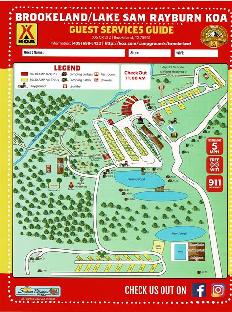 Brookeland Texas Campground Map Brookeland Lake Sam Rayburn Koa Holiday