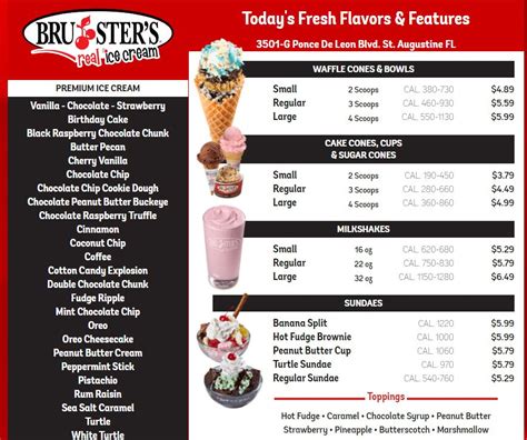 Bruster S Real Ice Cream Destin Menu Prezzo Ristorante Recensioni