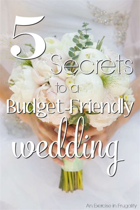 Budget Wedding Secrets An Exercise In Frugality