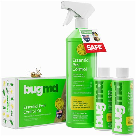 Bugmd Pest Control Essential Oil Concentrate 3 7 Oz Plant Powered Bug Spray Kills Bugs