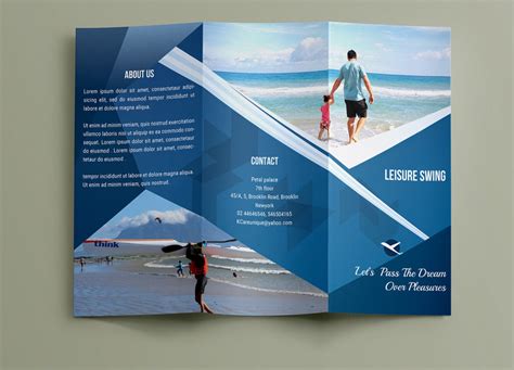 Business Blue Travel Brochure Set Psd Free Download Pikbest