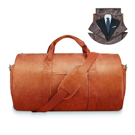 Buy Carry On Garment Duffle Bag Leather Suit Travel Bag Convertible