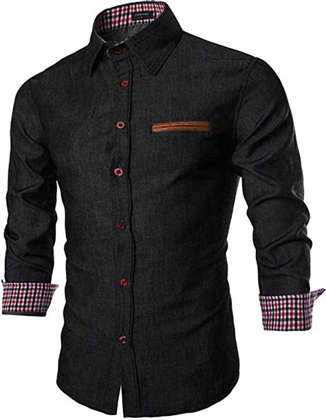 Buy Coofandy Men Amp 39 S Casual Dress Shirt Button Down Shirts Long Sleeve Denim Work Shirt Online In