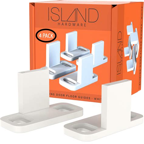 Buy Island Hardware Pocket Door Guide 4 Pack White Sliding Door