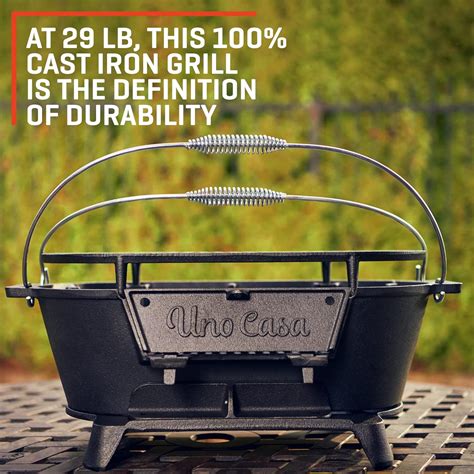 Buy Uno Casahibachi Grill Pre Seasoned Small Charcoal Grill Hibachi Grill Outdoor Portable