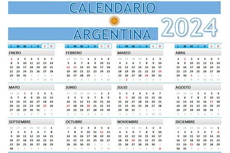 Calendario 2024 Argentina Nissa Anallise