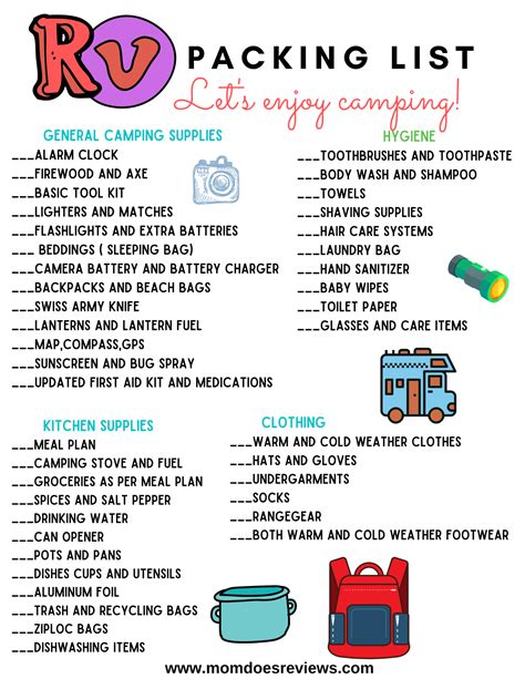 Camping 101 Printable Rv Camping Packing List Mom Does Reviews