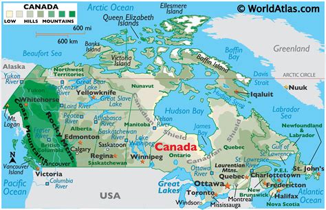 Canada Capital Cities Map Worldatlas Com