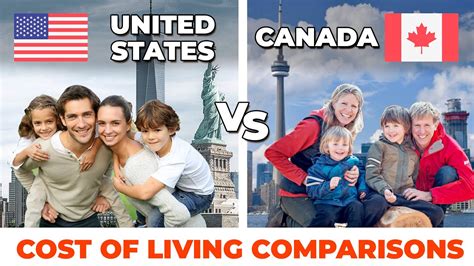 Canada Vs United States Cost Of Living Comparison Youtube