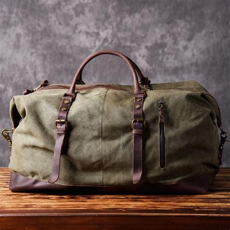 Canvas Mens Cool Weekender Bag Travel Bag Duffle Bags Overnight Bag Ho