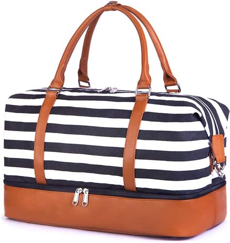 Canvas Travel Overnight Duffel Bag Large Weekend Carry On Bag