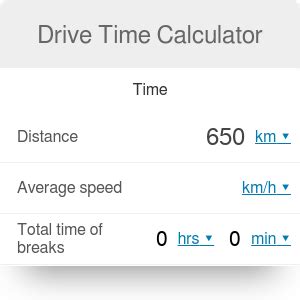 Car Travel Time Estimator Tool