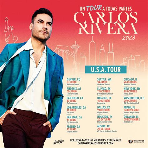 Carlos Rivera Tour 2024 Usa Bryn Marnia