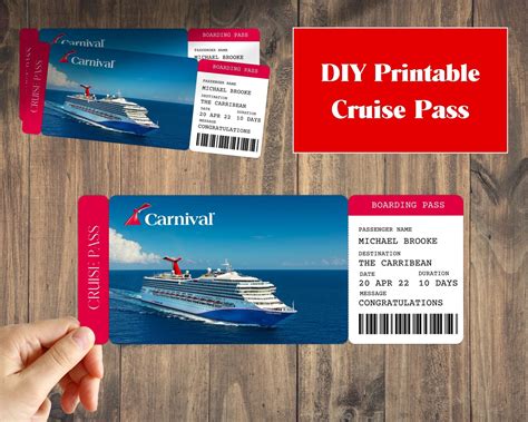 Carnival Cruise Ticket Template Free