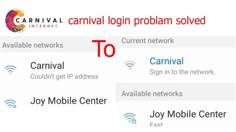 Carnival Wifi Card Recharge Setup Couldn T Get Ip Address Carnival