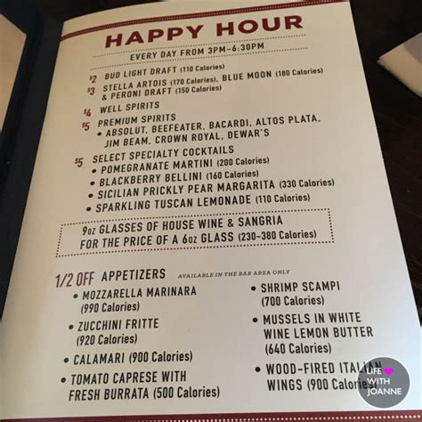 Carrabba S Happy Hour Menu