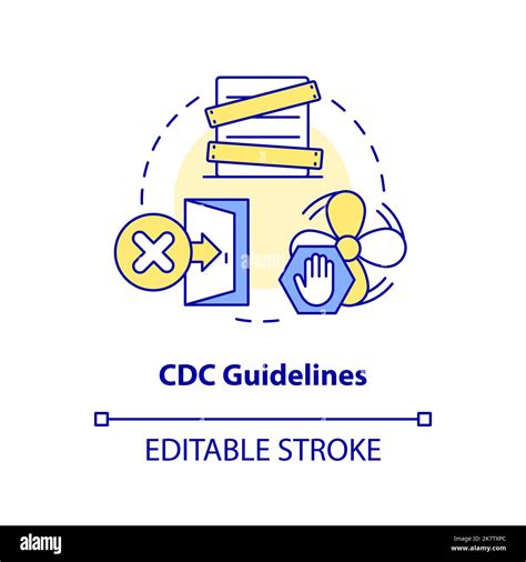 Cdc Guidelines Concept Icon Stock Vector Image Art Alamy