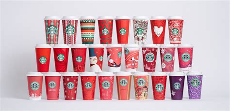 Celebrating 25 Years Of Starbucks Mostly Red Holiday Cups Starbucks Canada