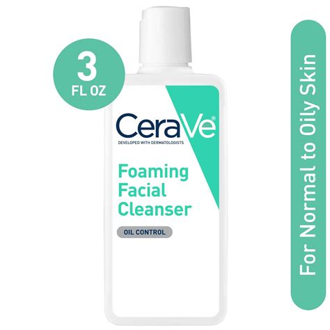 Cerave Daily Travel Size Face Wash Foaming Facial Cleanser For Normal