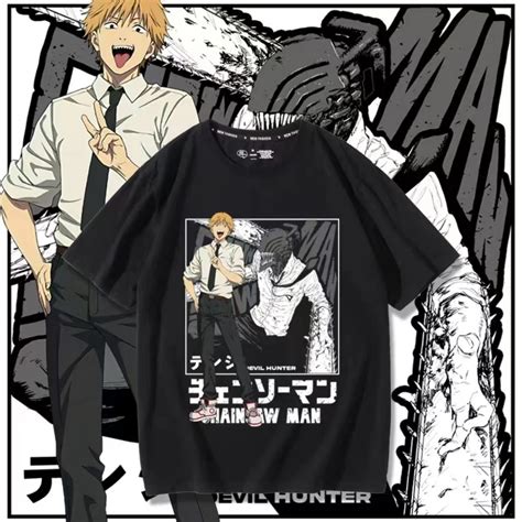 Chainsaw Man T Shirts Denji Chainsaw Man Anime Cotton T Shirt Chainsaw Man Shop