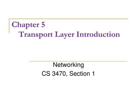 Chapter 5 Transport Layer Introduction Ppt Download