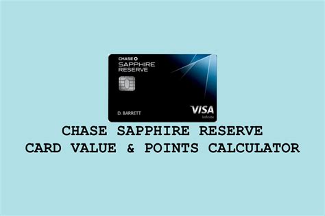 Chase Sapphire Reserve Points Calculator Worth 550