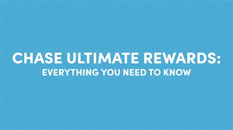 Chase Ultimate Rewards Program Everything You Need To Know